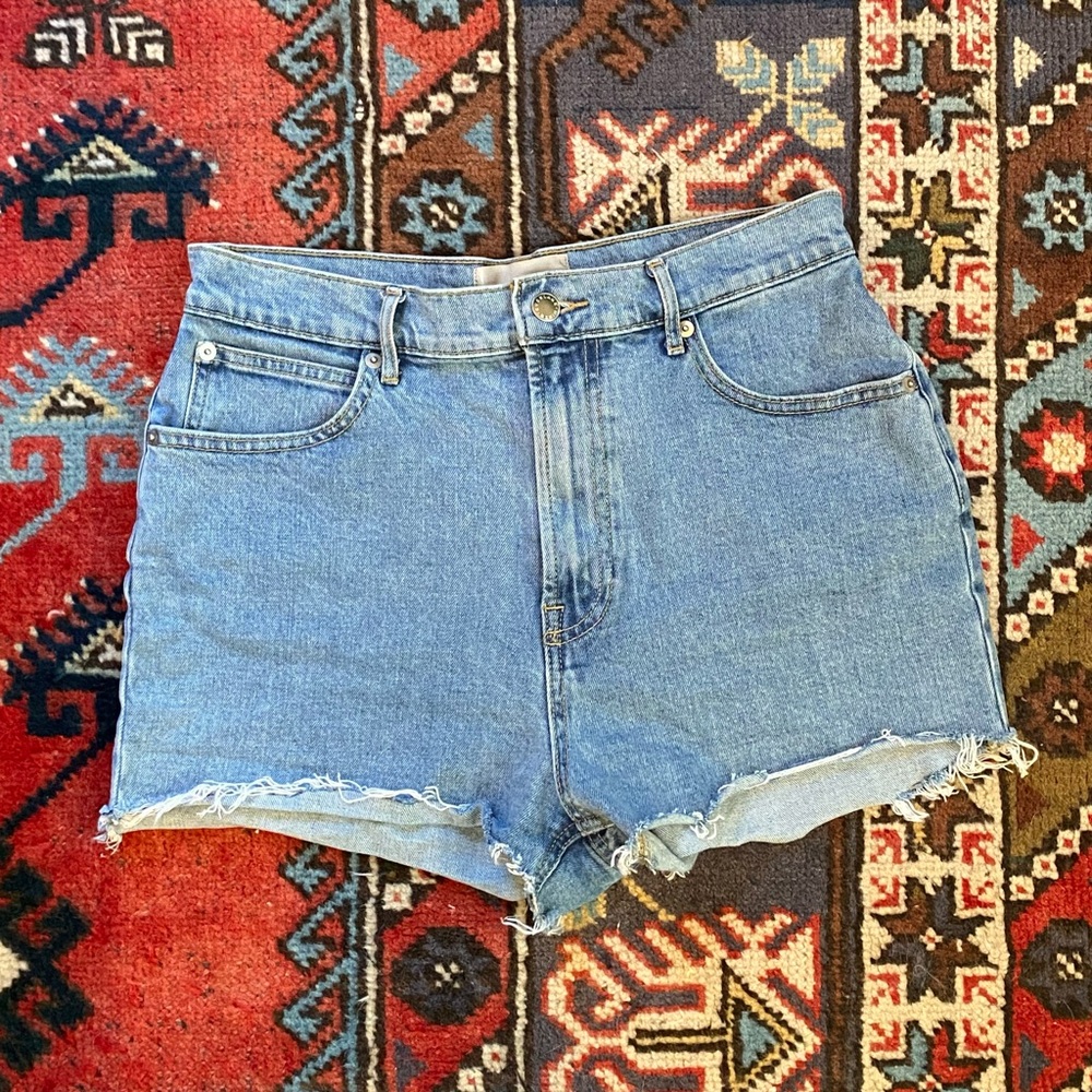 Everlane way high denim shorts organic cotton 28